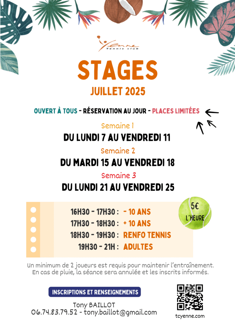 Stage été juillet 2025